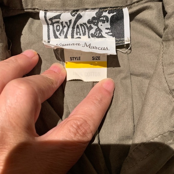 Vintage Circa 80’s Beautiful Cotton Jumpsuit w Cape by Foxy Lady Neiman Marcus - Picture 6 of 15